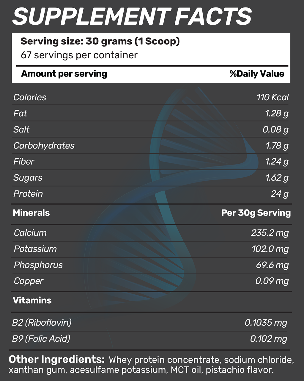 100% WHEY Protein-Pistachio