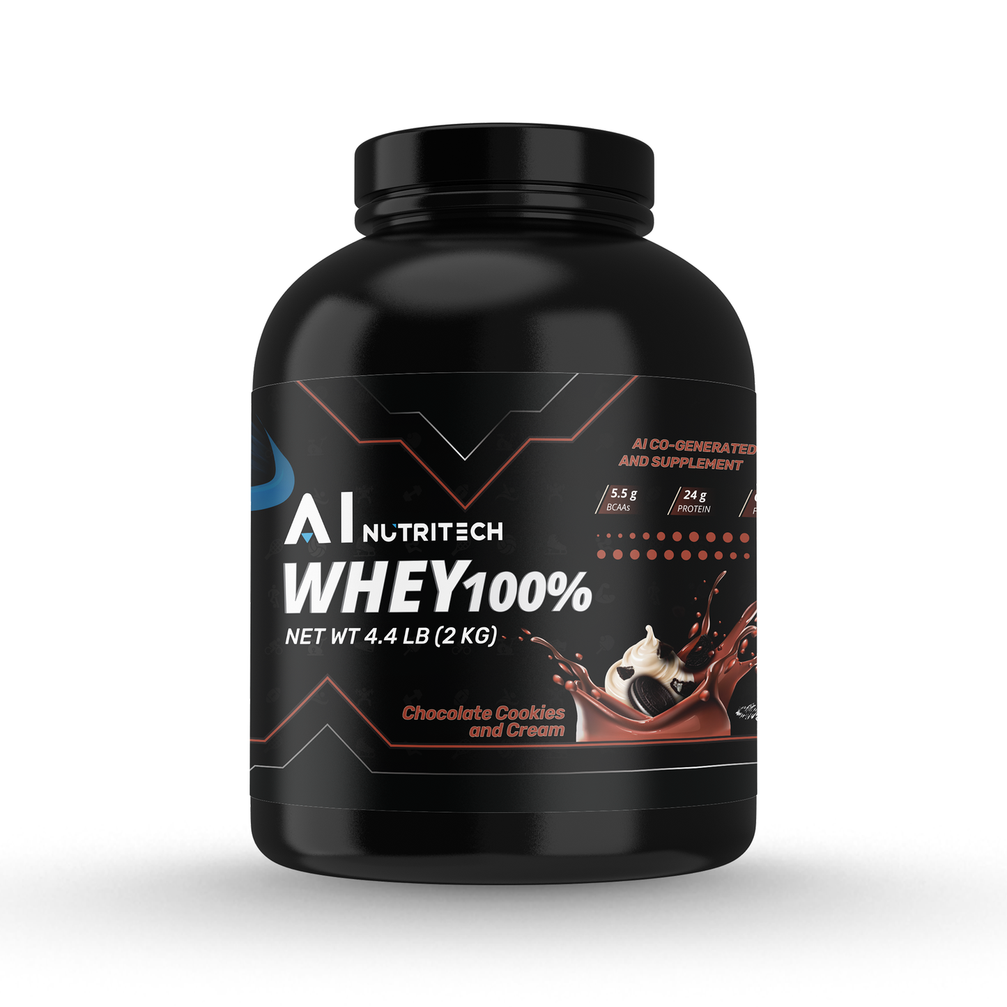 100% WHEY Protein-Chocolate Cookies and Cream